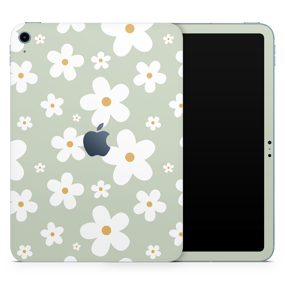 Sage Daisies Apple iPad Skins