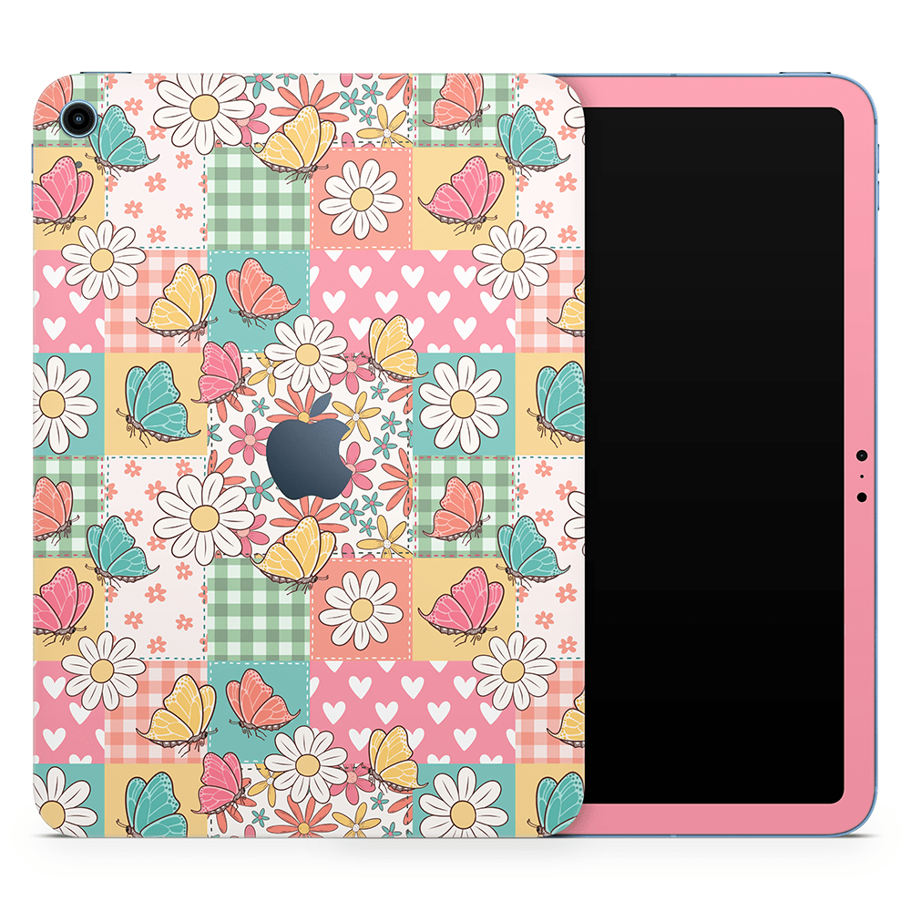 Butterfly Patchwork Apple iPad Skins