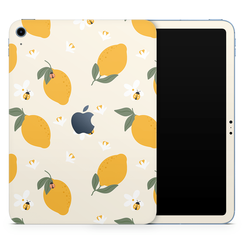 Zesty Lemons Beige Apple iPad Skins