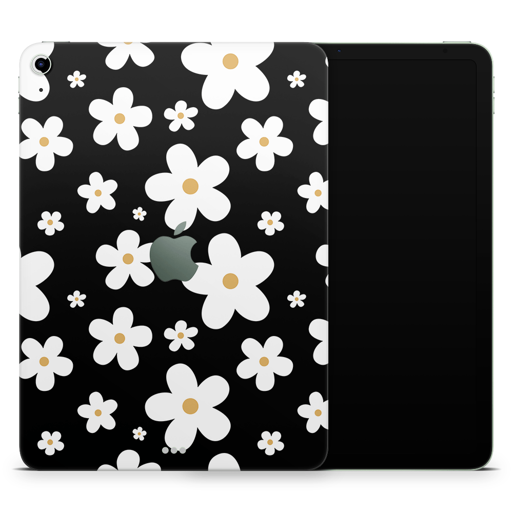 Monochrome Daisy Apple iPad Air Skins