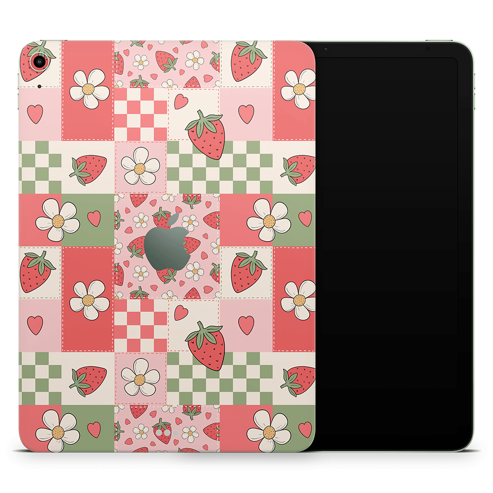 Strawberry Patchwork Apple iPad Air Skins
