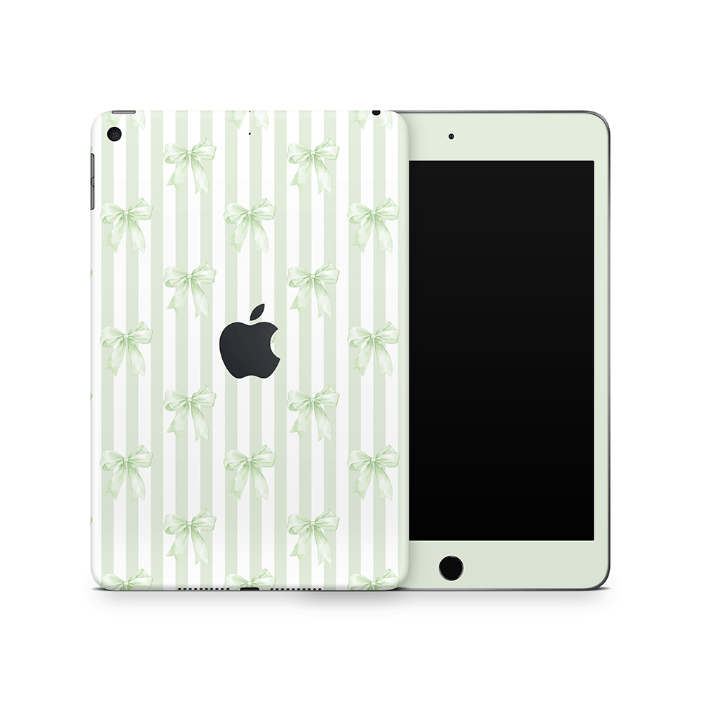 Soft Green Bows Apple iPad Mini Skins