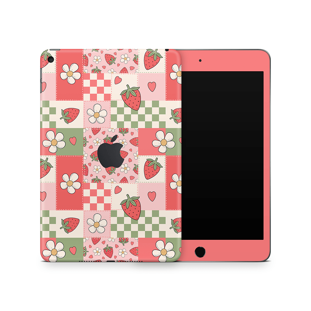 Strawberry Patchwork Apple iPad Mini Skins