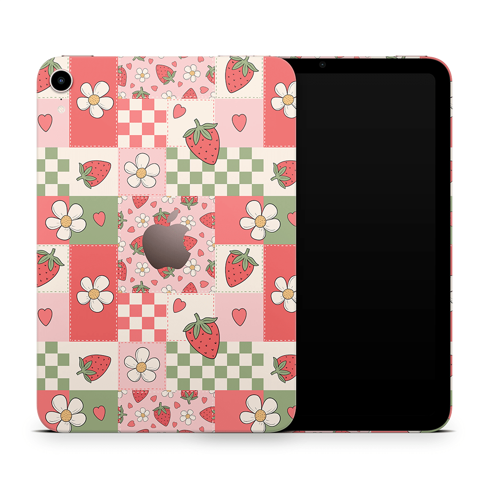 Strawberry Patchwork Apple iPad Mini Skins