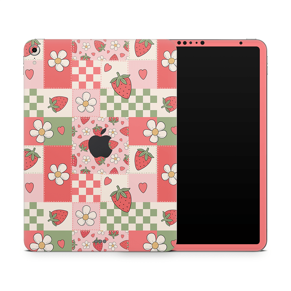 Strawberry Patchwork Apple iPad Pro Skins