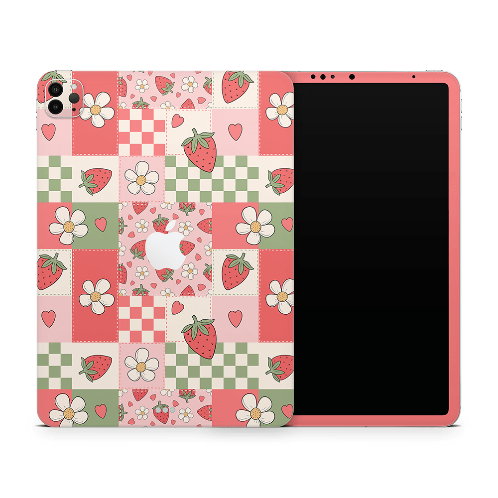 Strawberry Patchwork Apple iPad Pro Skins