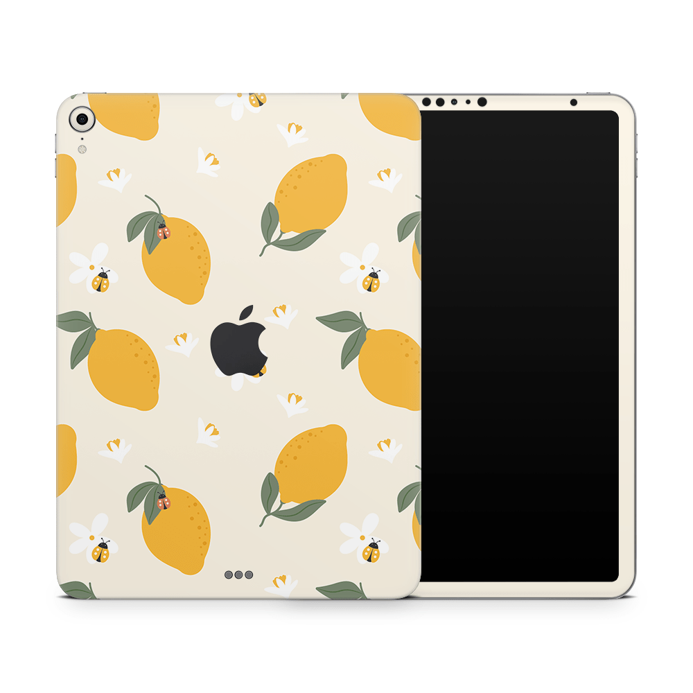 Zesty Lemons Beige Apple iPad Pro Skins