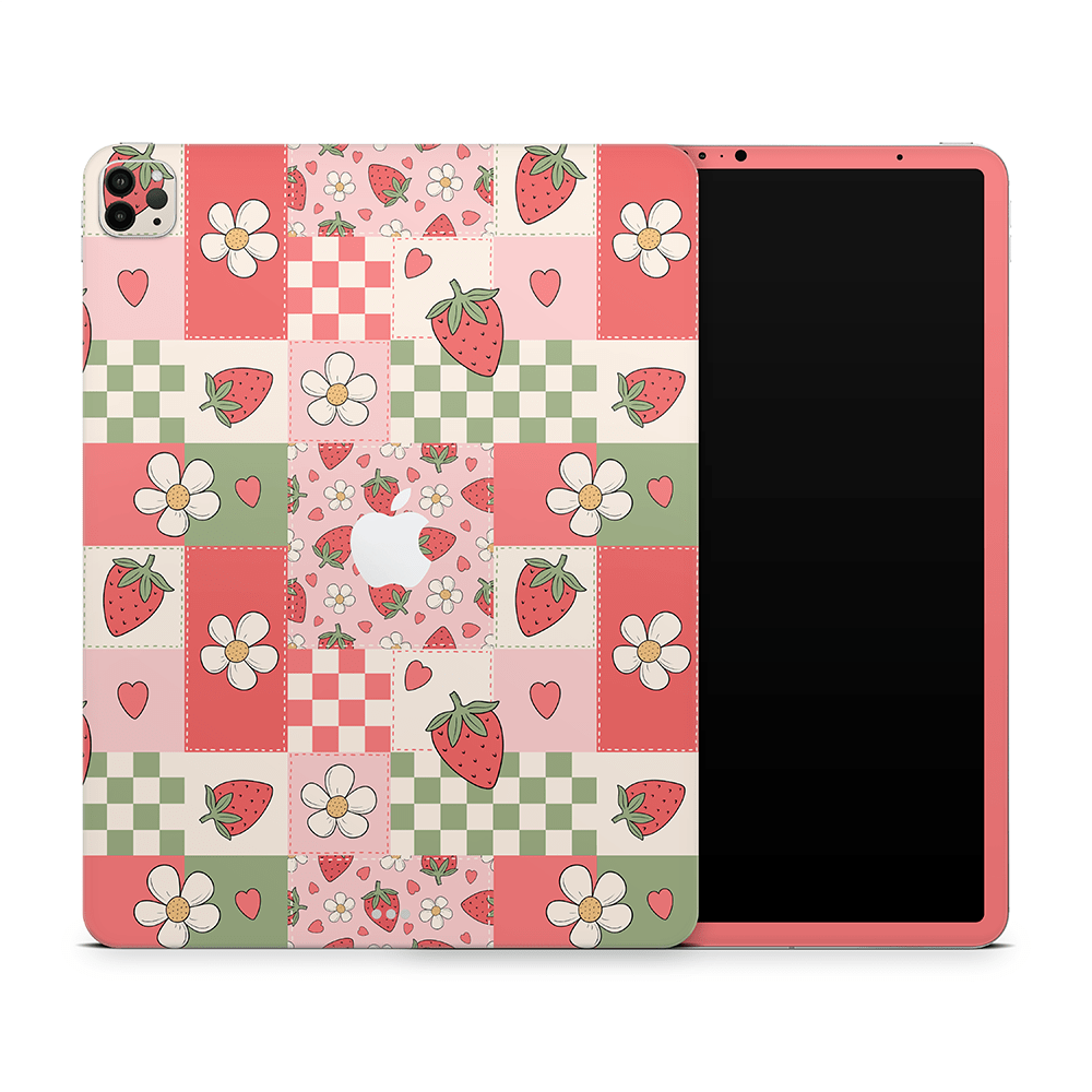 Strawberry Patchwork Apple iPad Pro Skins