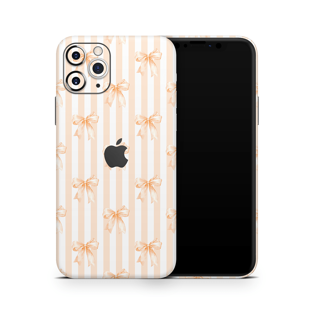 Apricot Bows Apple iPhone Skins