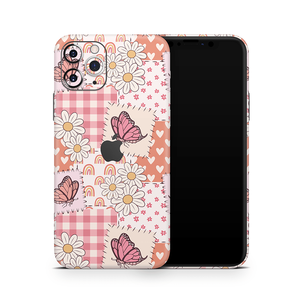 Blush Patchwork Apple iPhone Skins