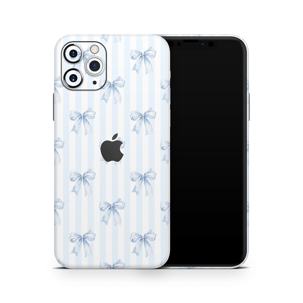 Sky Blue Bows Apple iPhone Skins