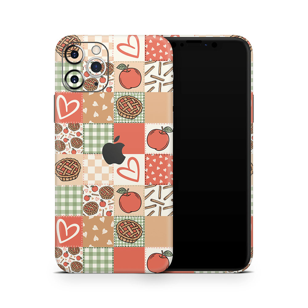 Cozy Pie Patchwork Apple iPhone Skins