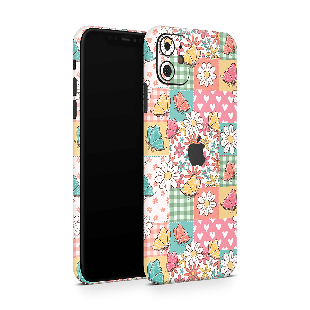 Butterfly Patchwork Apple iPhone Skins