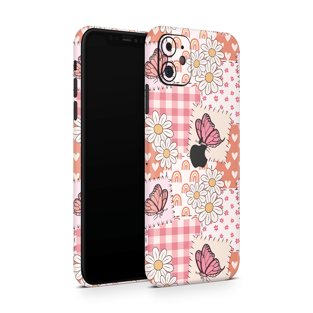 Blush Patchwork Apple iPhone Skins