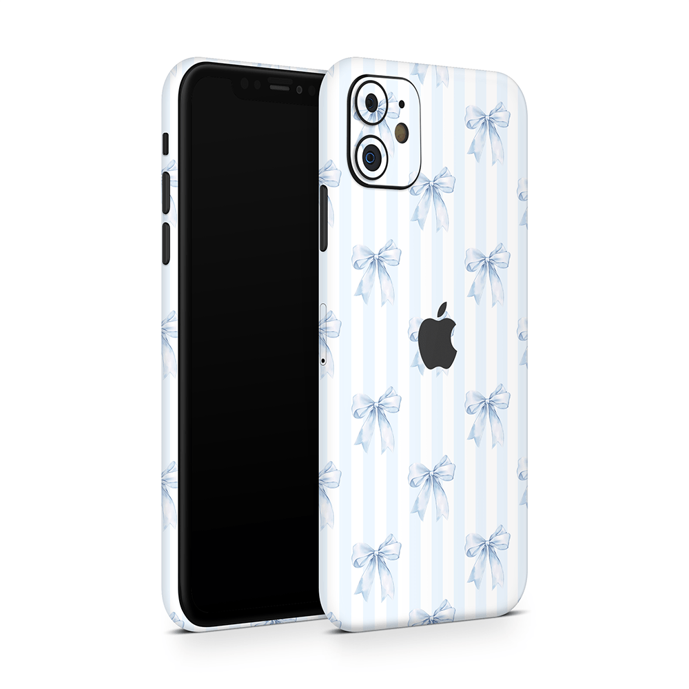 Sky Blue Bows Apple iPhone Skins