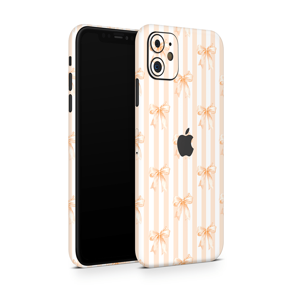 Apricot Bows Apple iPhone Skins