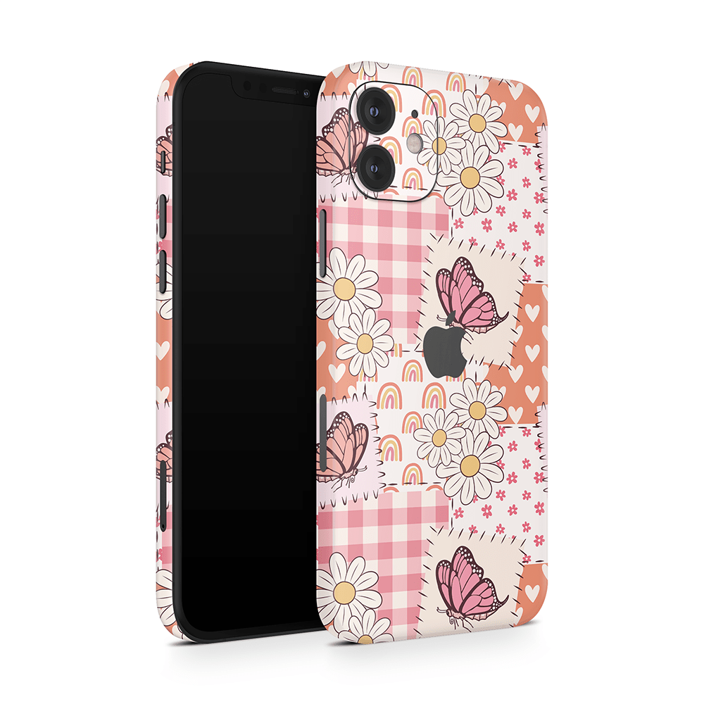 Blush Patchwork Apple iPhone Skins