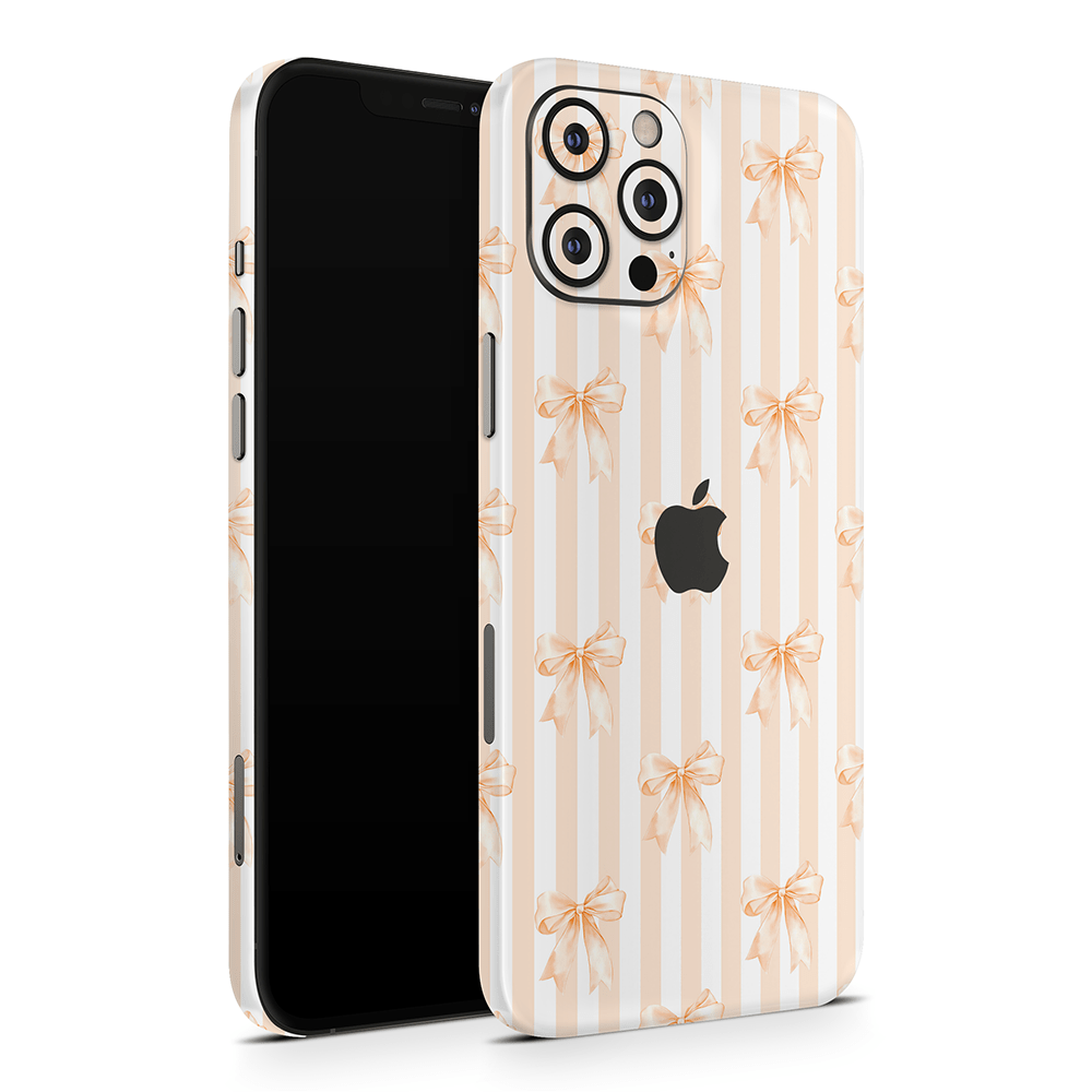 Apricot Bows Apple iPhone Skins