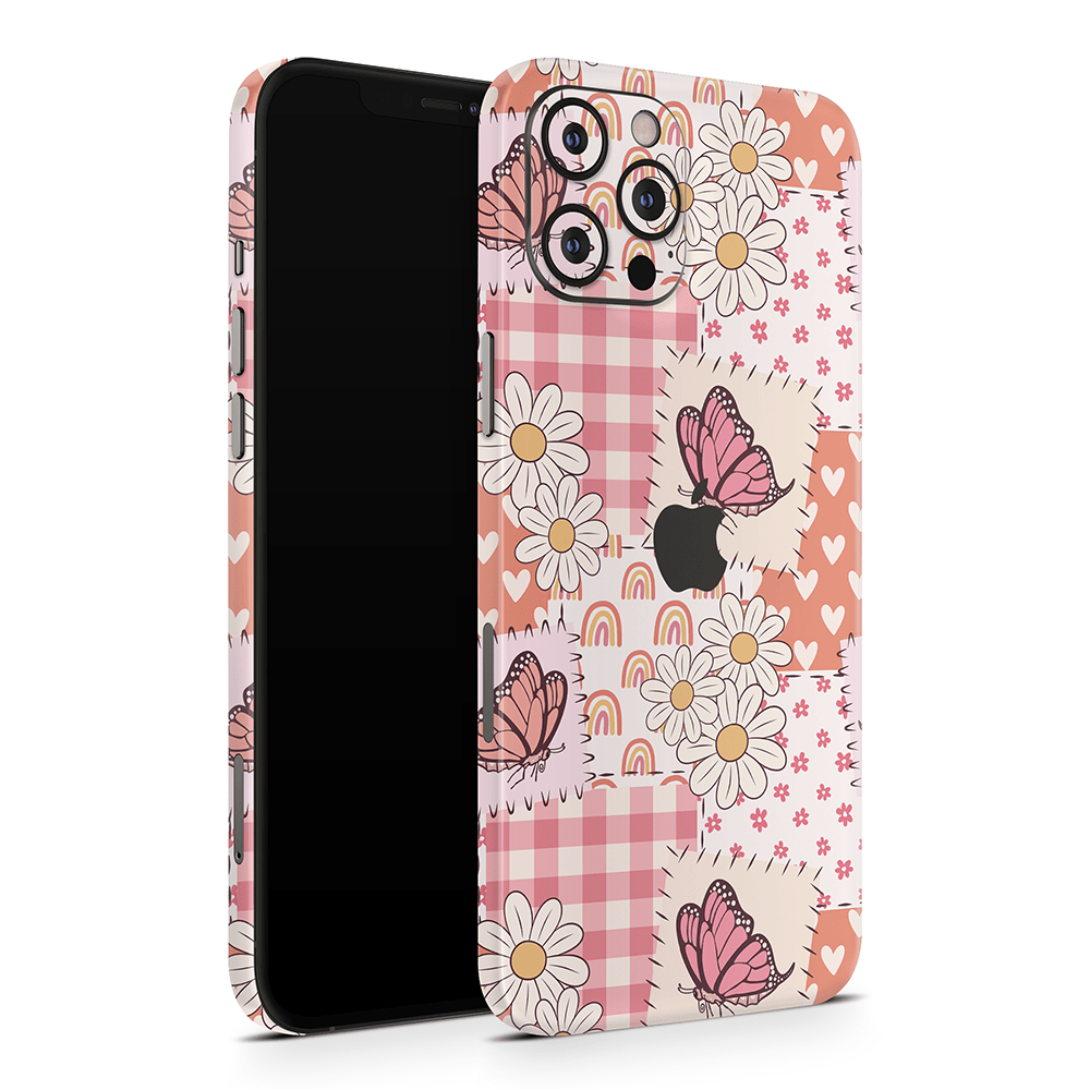 Blush Patchwork Apple iPhone Skins