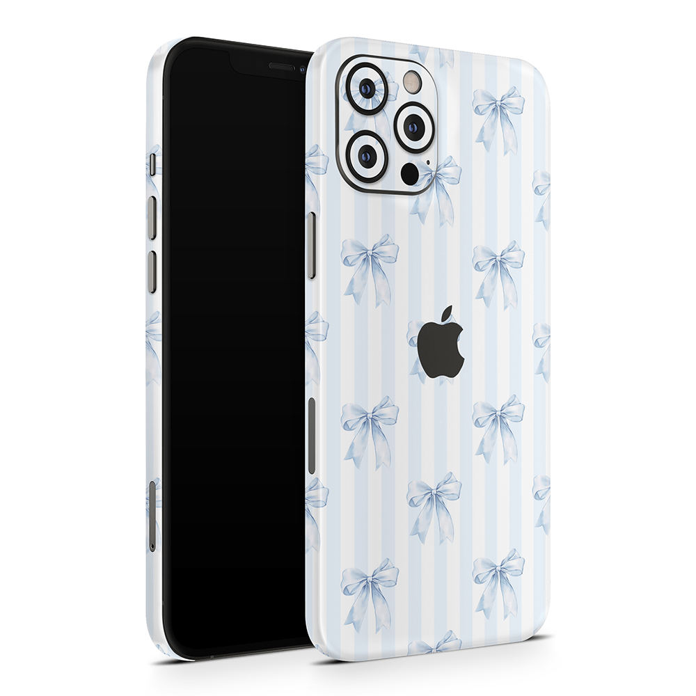 Sky Blue Bows Apple iPhone Skins