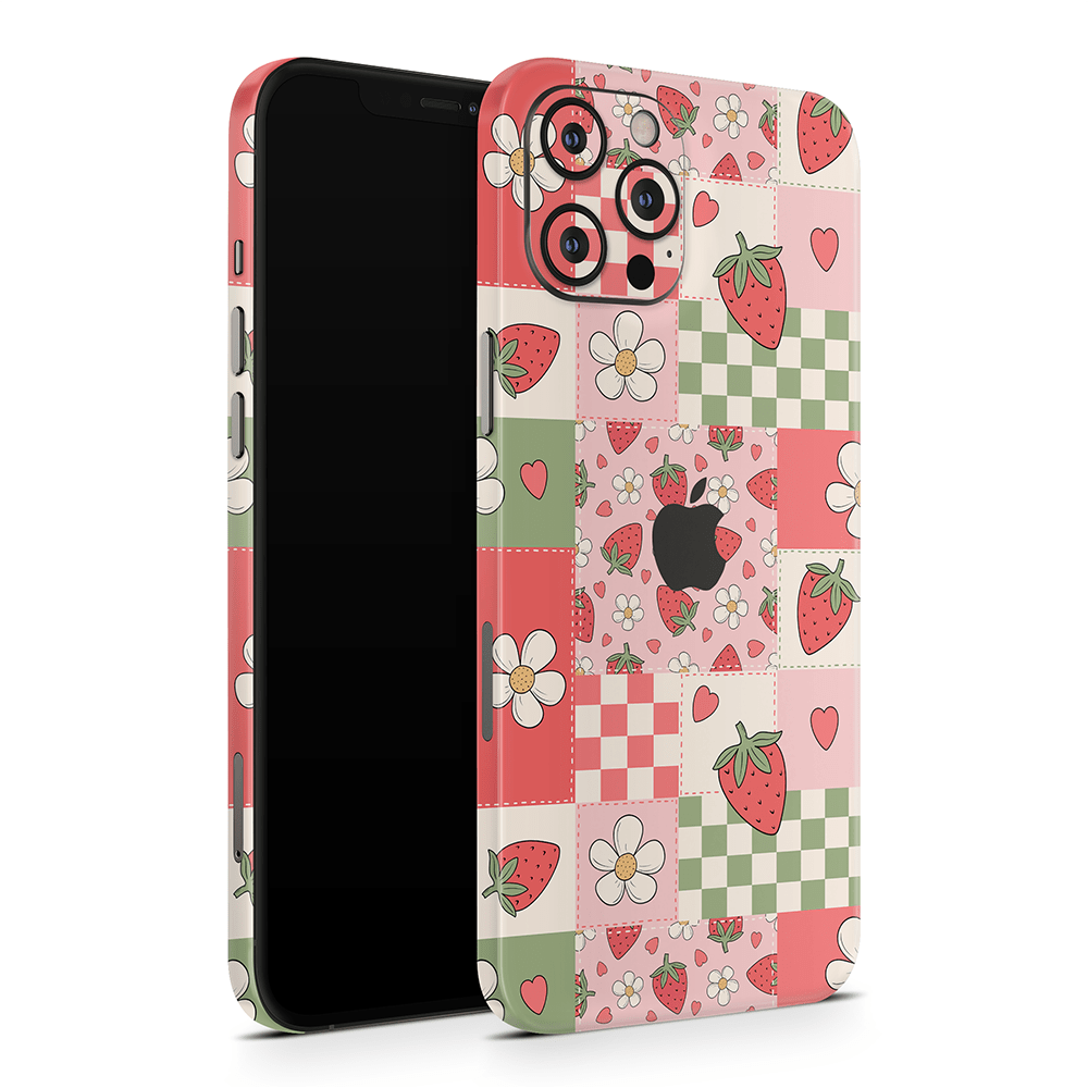 Strawberry Patchwork Apple iPhone Skins