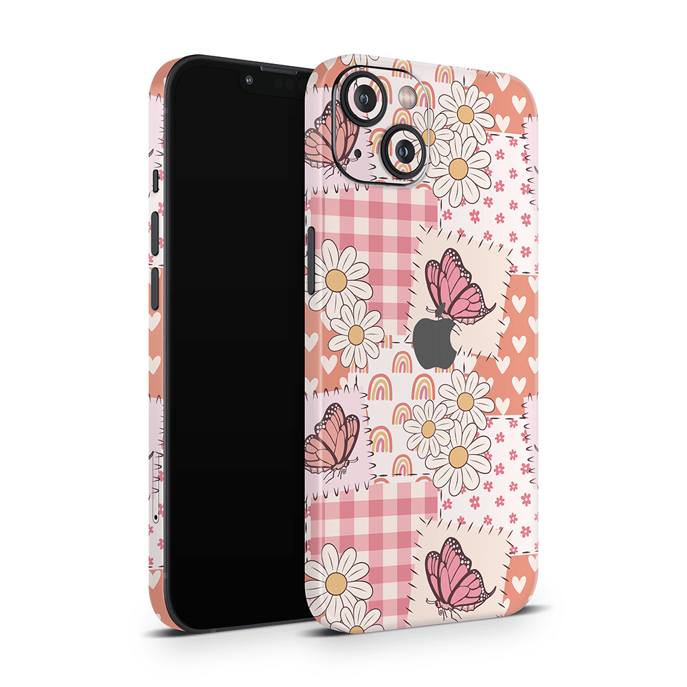 Blush Patchwork Apple iPhone Skins