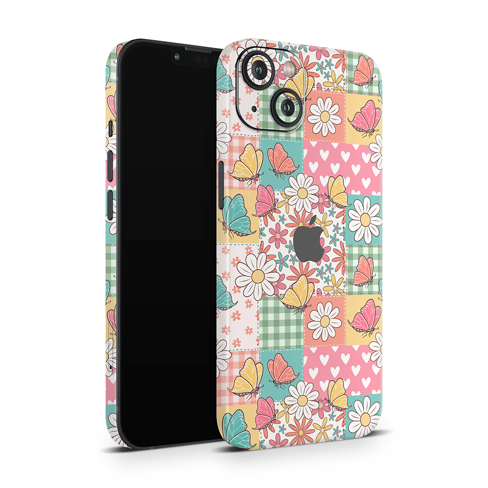 Butterfly Patchwork Apple iPhone Skins