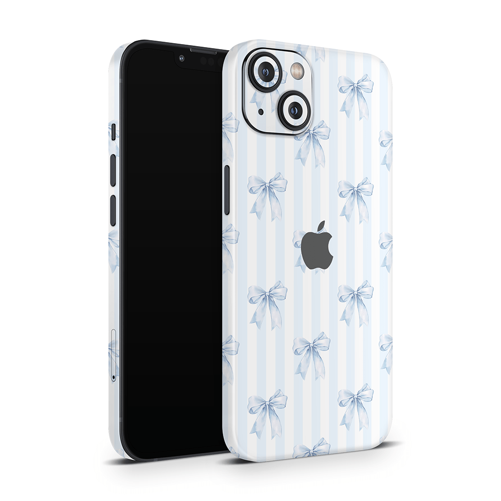 Sky Blue Bows Apple iPhone Skins