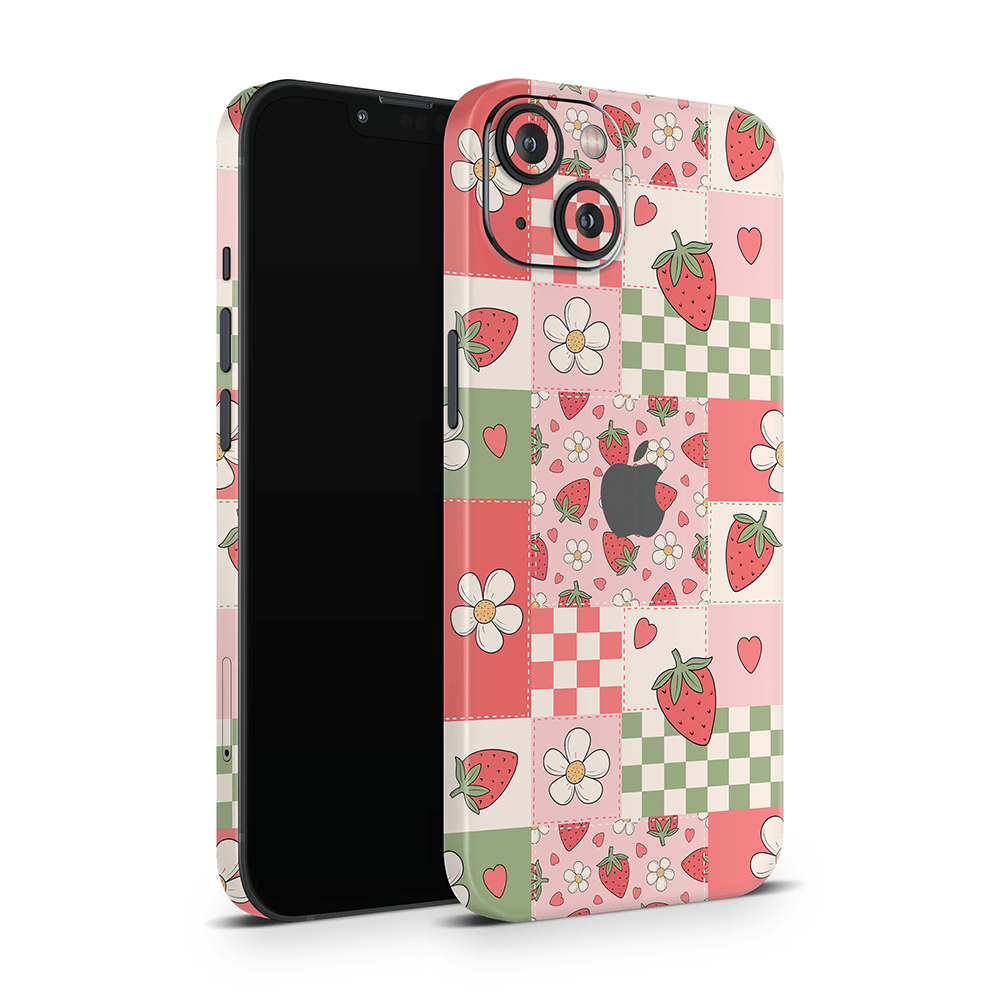 Strawberry Patchwork Apple iPhone Skins