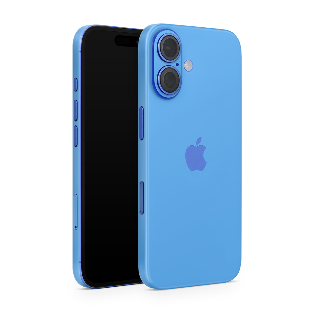 Electric Blue Apple iPhone Skins