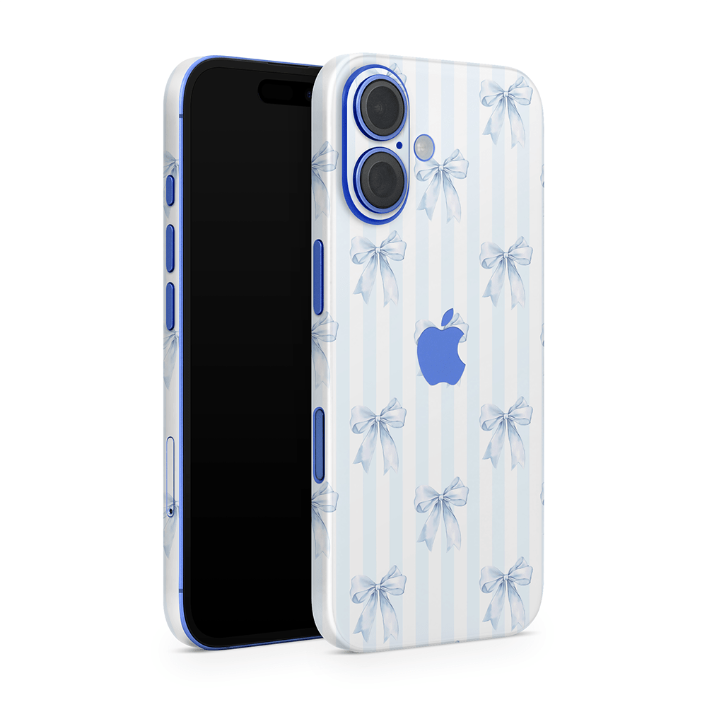 Sky Blue Bows Apple iPhone Skins