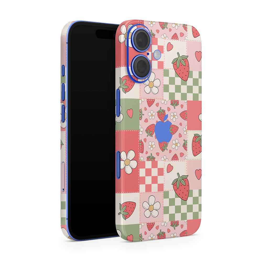 Strawberry Patchwork Apple iPhone Skins