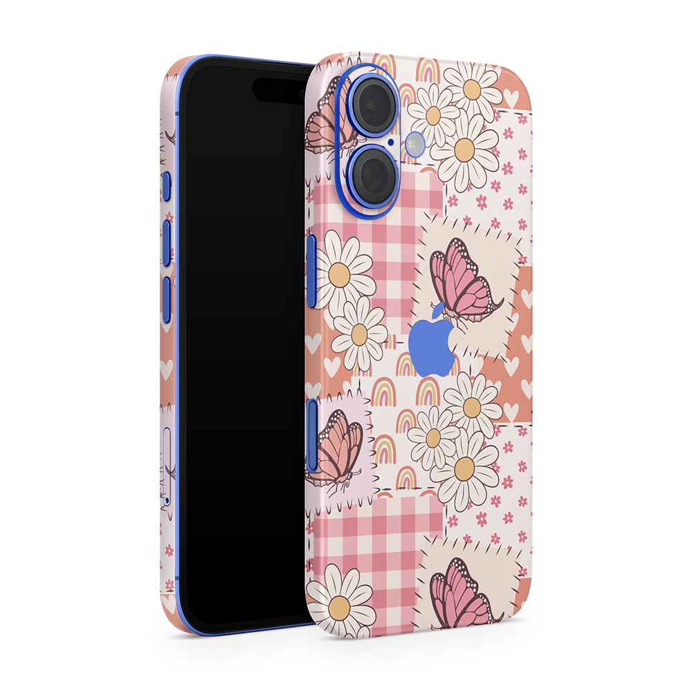 Blush Patchwork Apple iPhone Skins