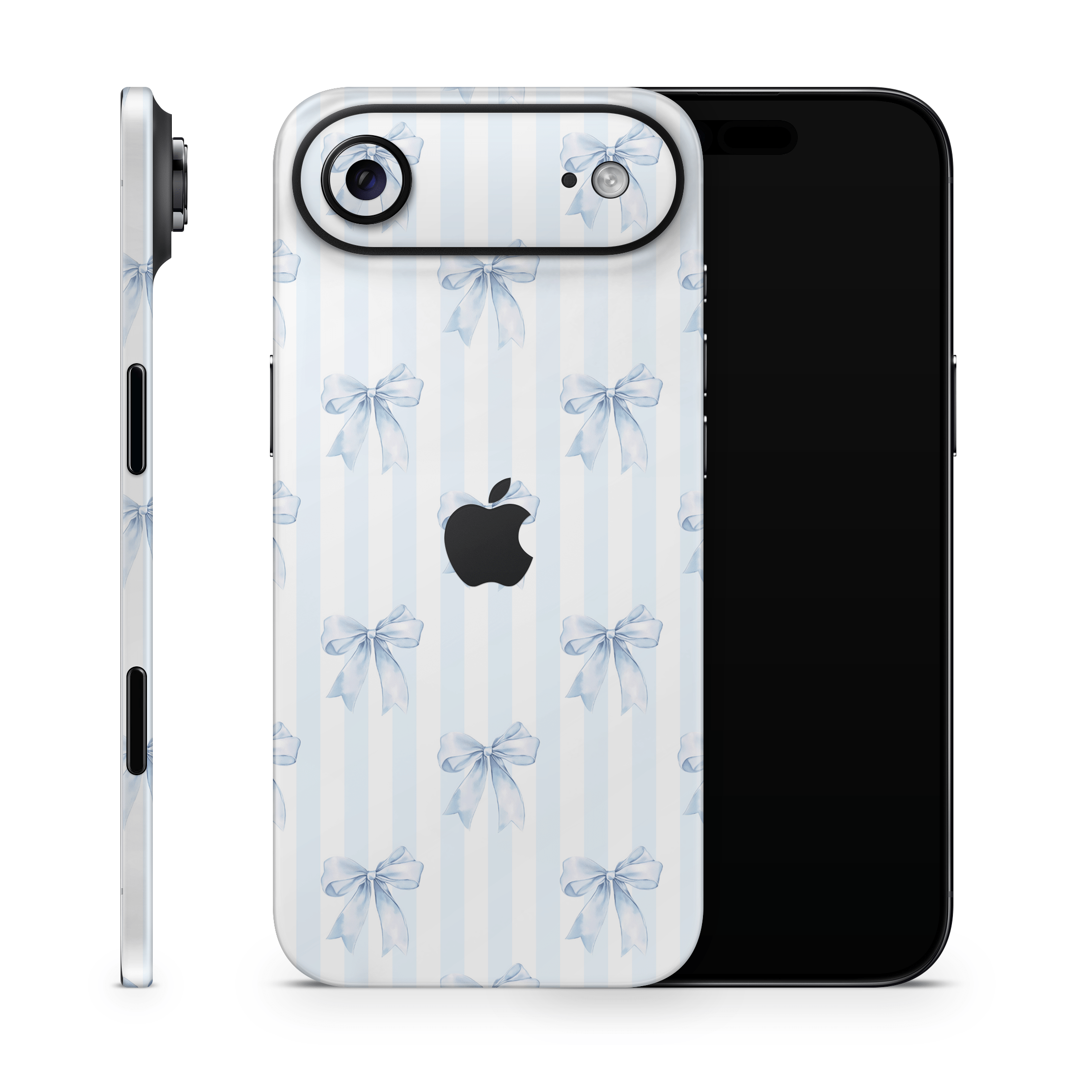 Sky Blue Bows Apple iPhone Skins