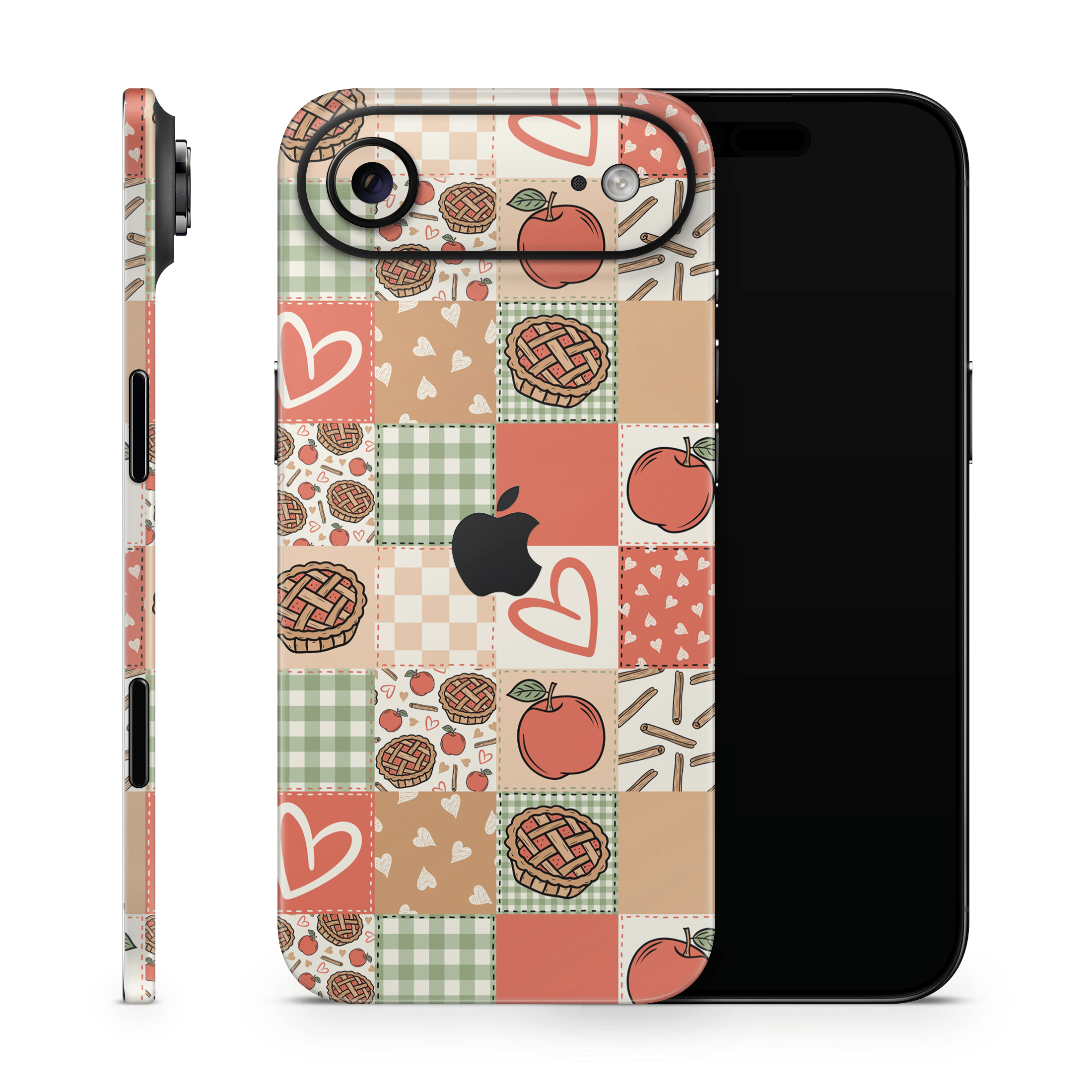 Cozy Pie Patchwork Apple iPhone Skins