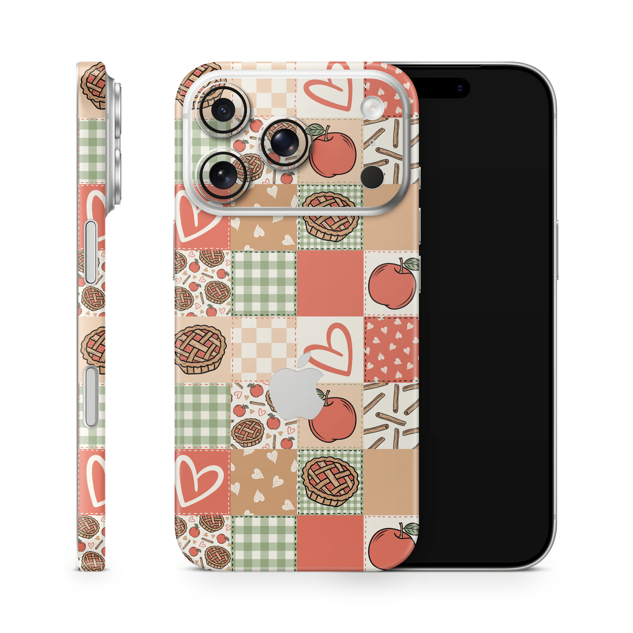 Cozy Pie Patchwork Apple iPhone Skins
