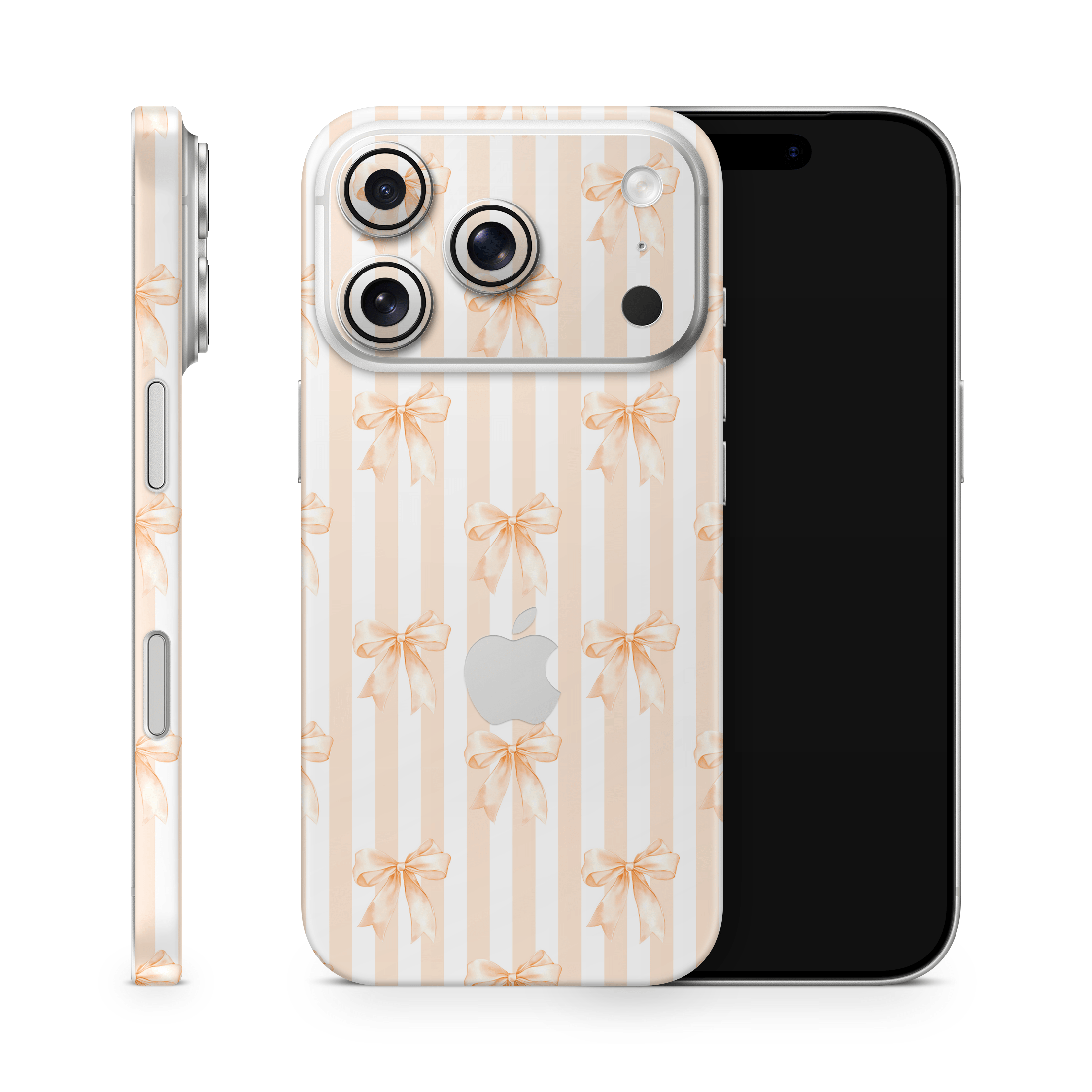 Apricot Bows Apple iPhone Skins