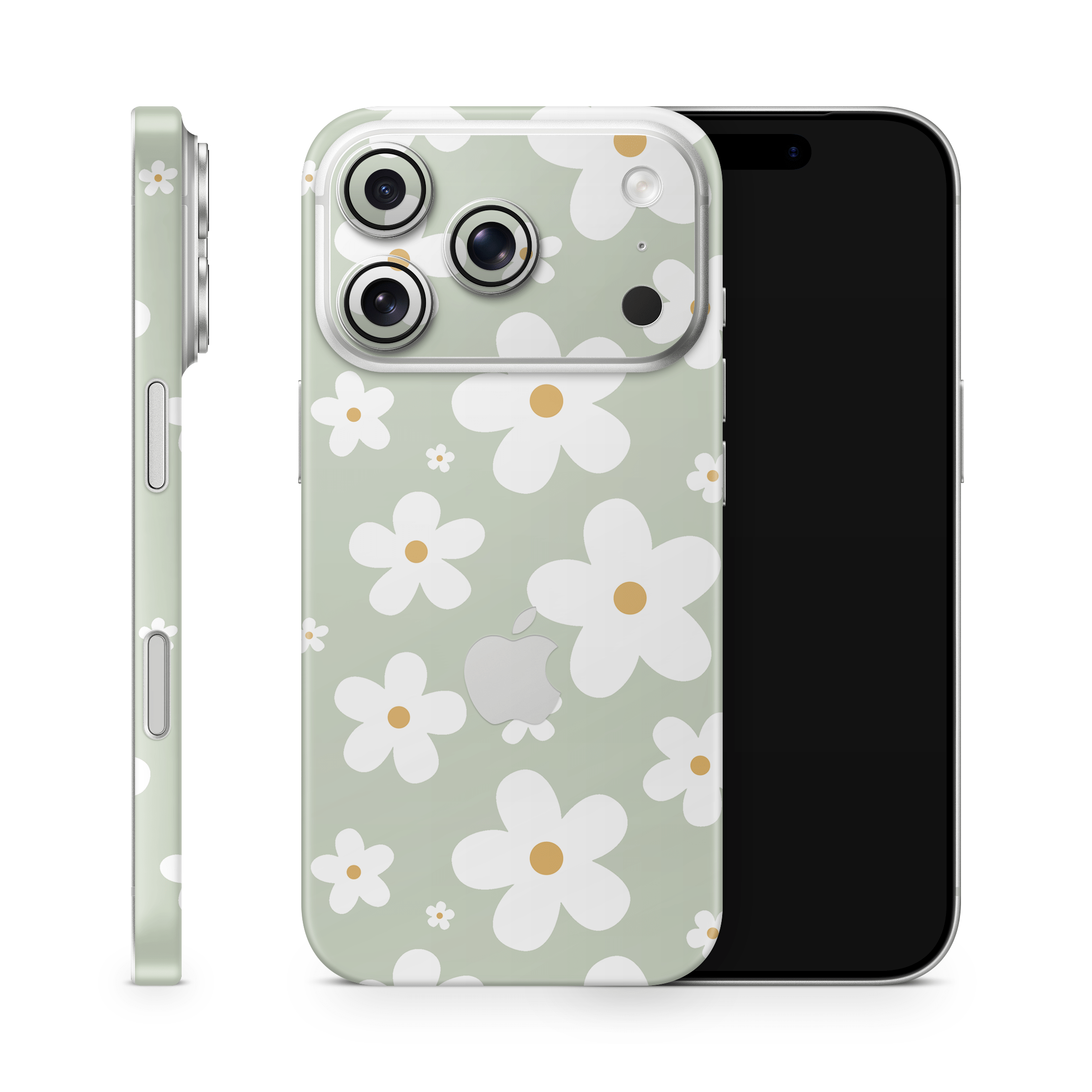 Sage Daisies Apple iPhone Skins