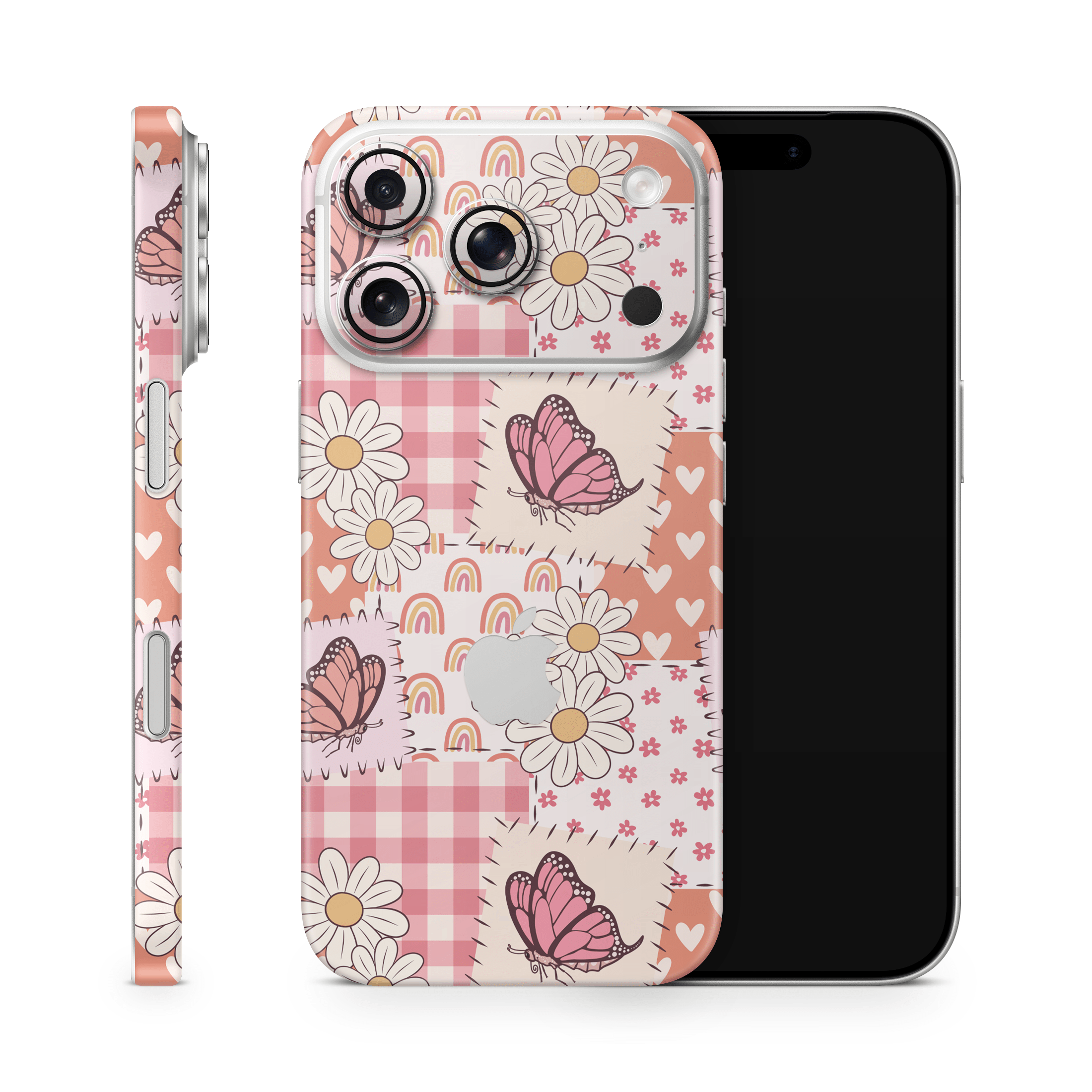 Blush Patchwork Apple iPhone Skins