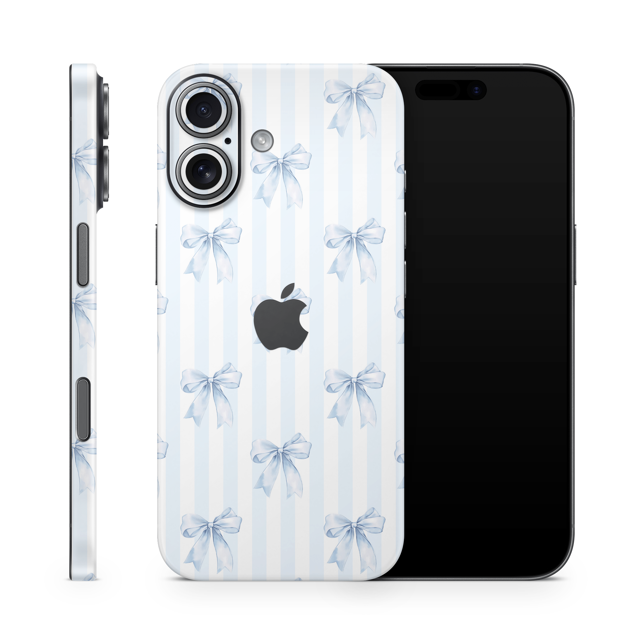 Sky Blue Bows Apple iPhone Skins