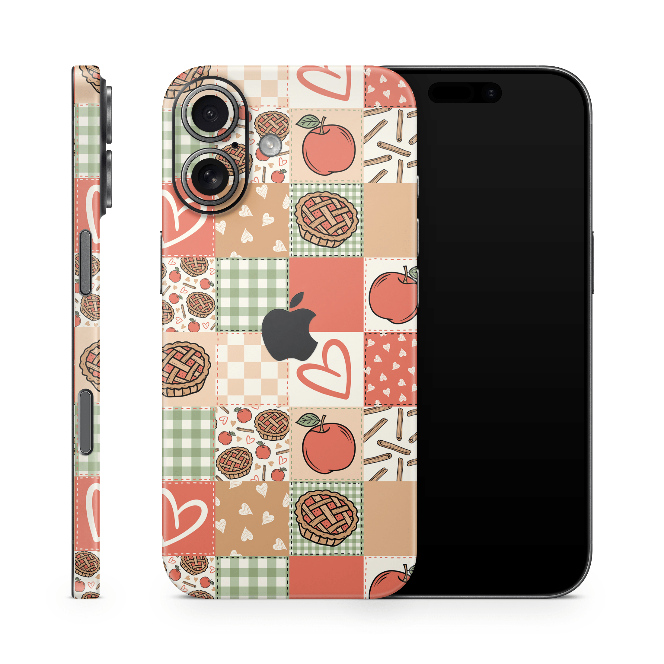 Cozy Pie Patchwork Apple iPhone Skins