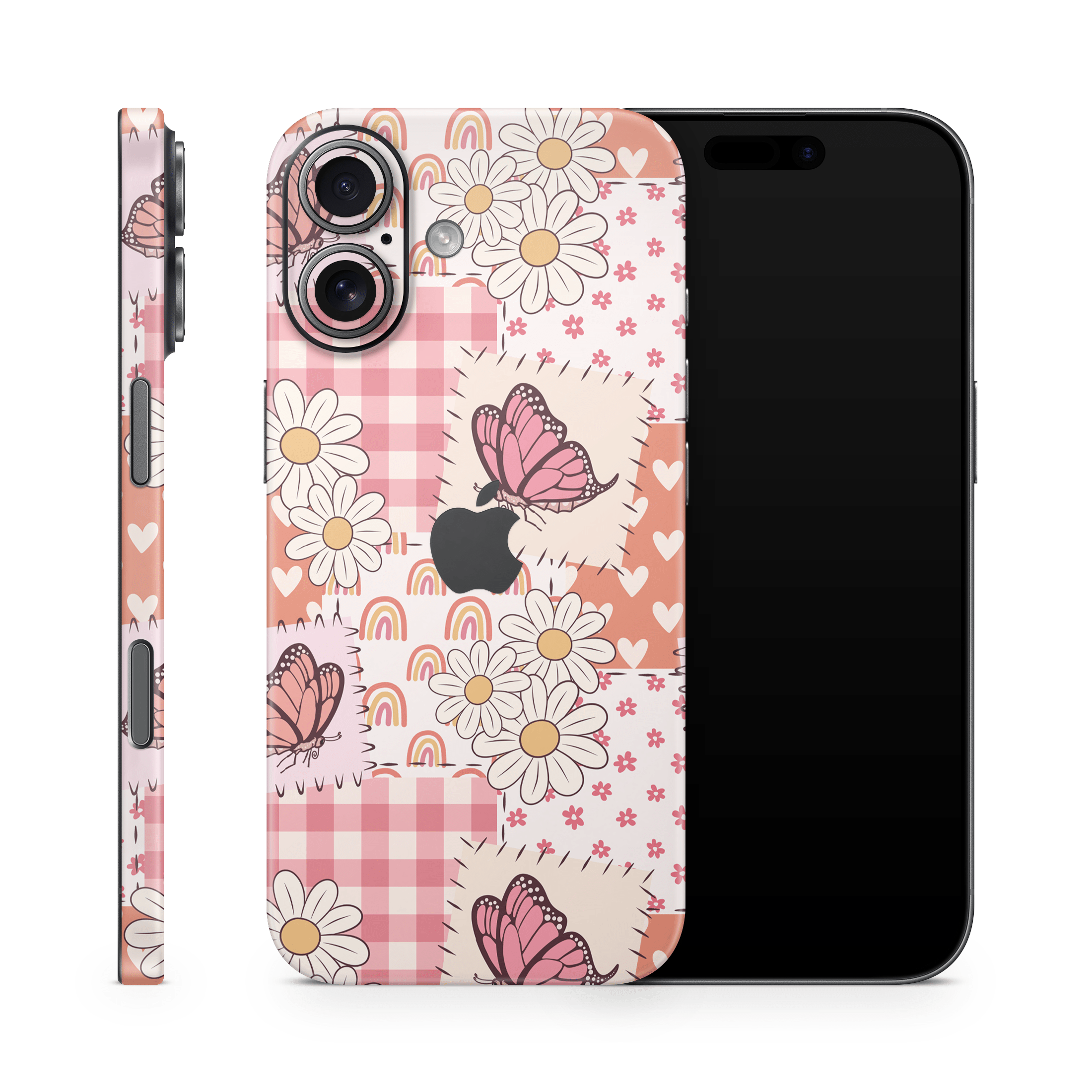 Blush Patchwork Apple iPhone Skins