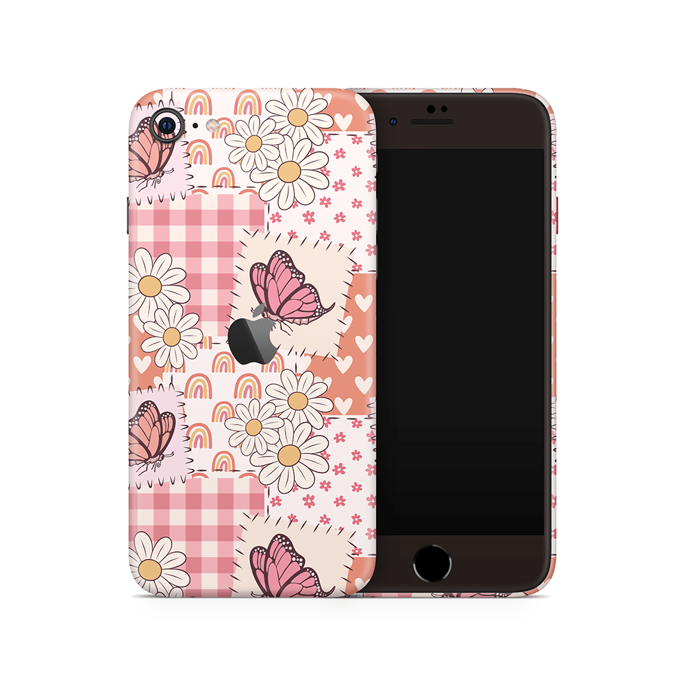 Blush Patchwork Apple iPhone Skins