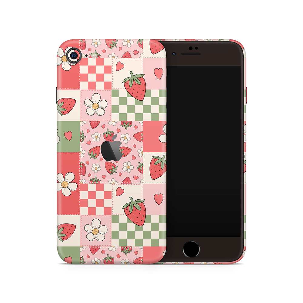 Strawberry Patchwork Apple iPhone Skins