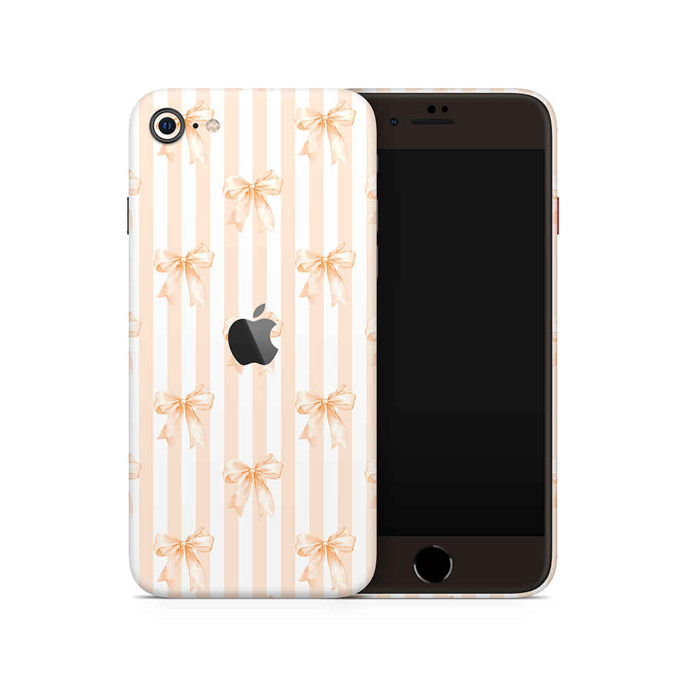Apricot Bows Apple iPhone Skins