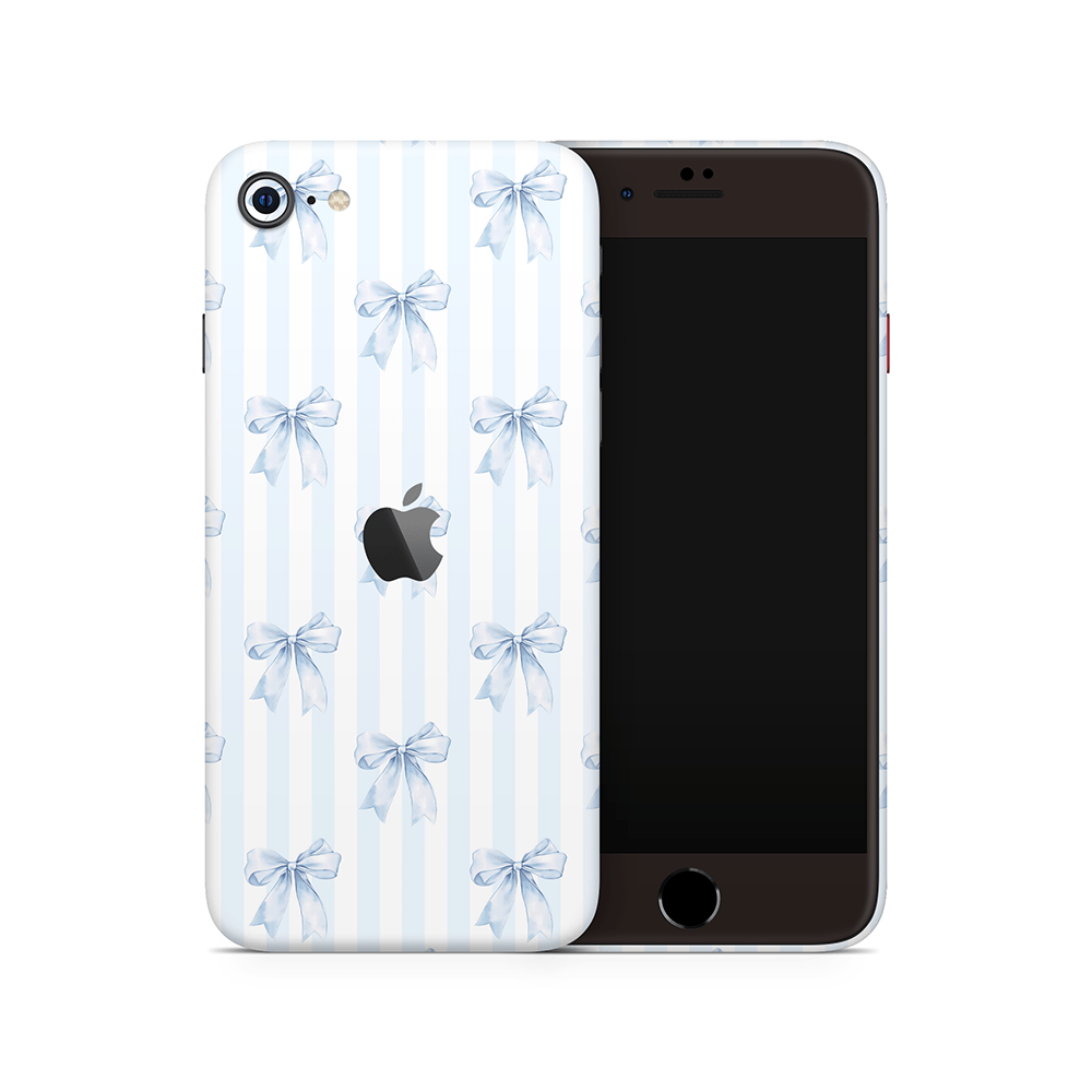 Sky Blue Bows Apple iPhone Skins