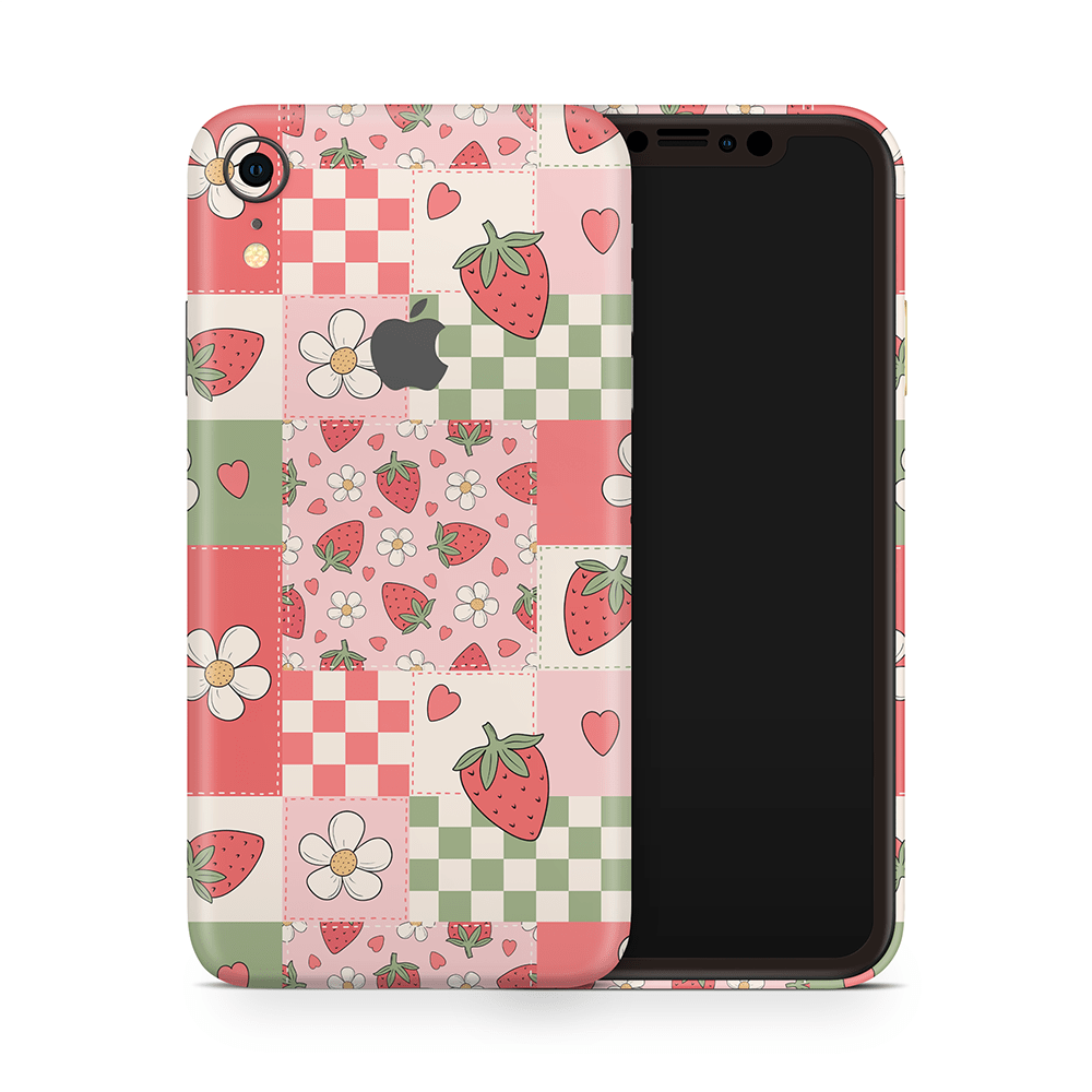 Strawberry Patchwork Apple iPhone Skins