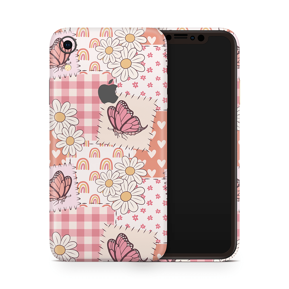 Blush Patchwork Apple iPhone Skins