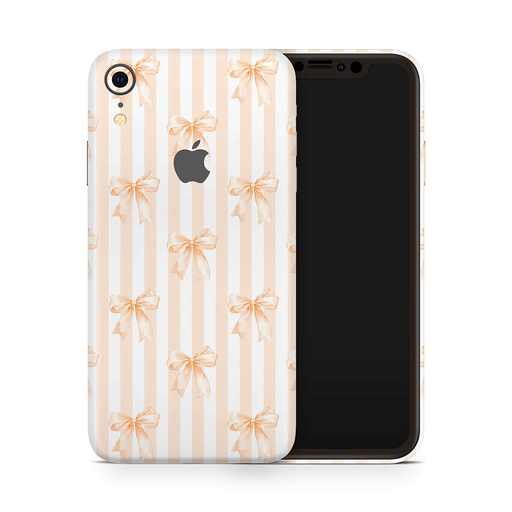 Apricot Bows Apple iPhone Skins