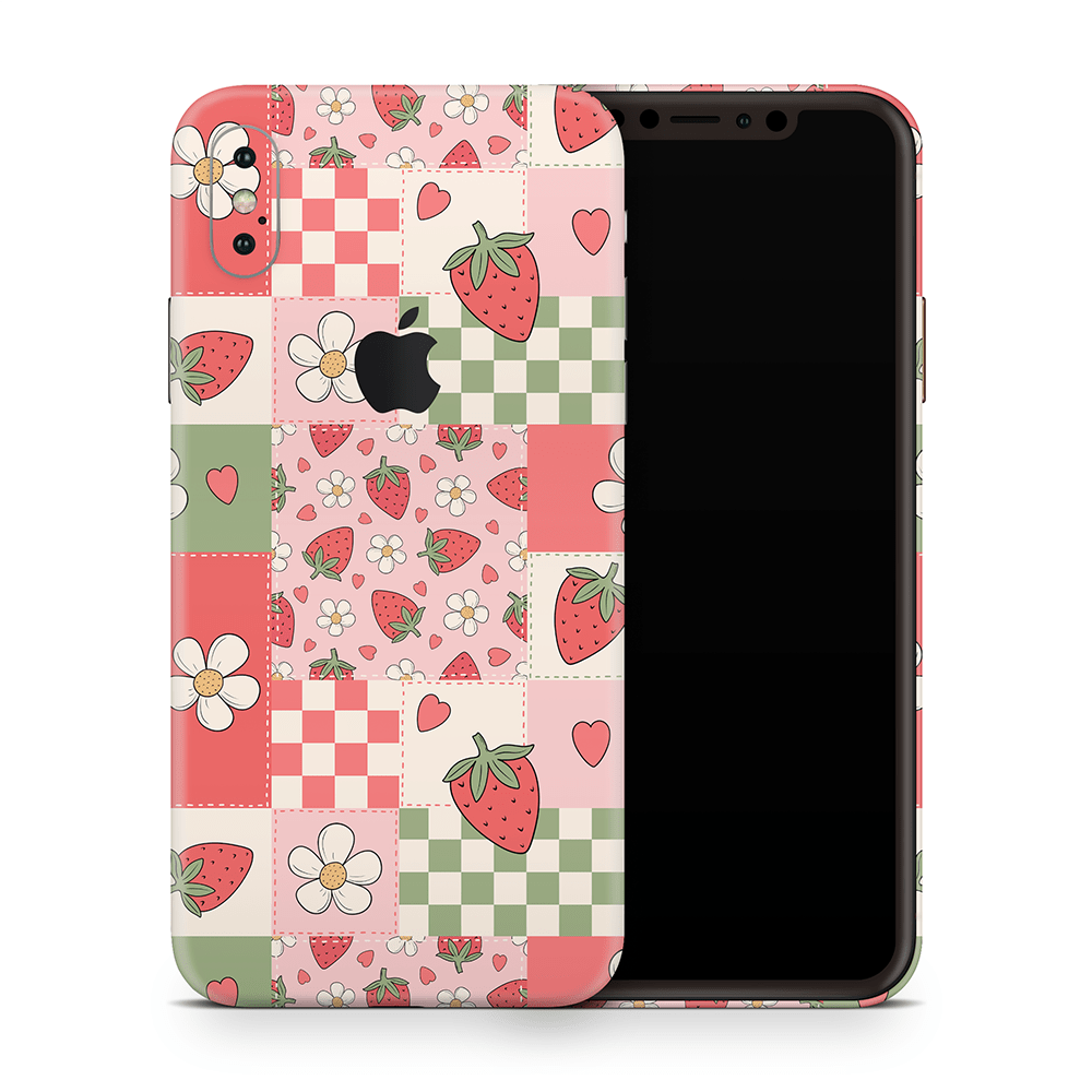Strawberry Patchwork Apple iPhone Skins